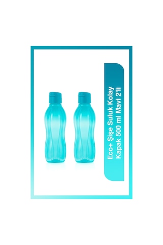 Tupperware Eco + Şişe Suluk Kolay Kapak 500 ML Mavi 2'li