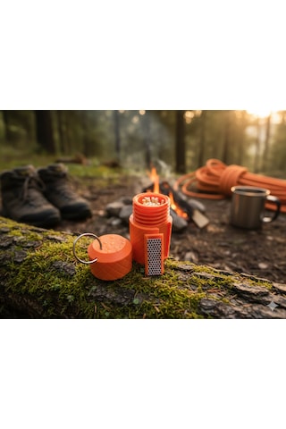 Uzman3d Waterproof Kibrit Kutusu Outdoor Tactical Kamp Turuncu