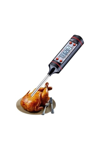 Dijital Yemek Gıda Mutfak Termometre Sıcaklık Ölçer Tp-101 Beyaz