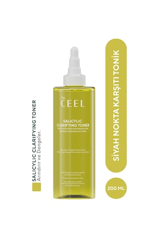 The Ceel Yağlı ve Akneye Eğilimli Ciltler İçin Salisilik Asitli Tonik Niacinamide, Sitrik Asit 200 ML
