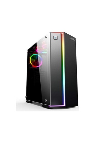 Powerboost Vk-g3906s Tempered Glass Pencereli, 3x120mm Rgb Fanlı, Rgb Şerit Ledli Ön Panel, Siyah Midtower Oyuncu Kas