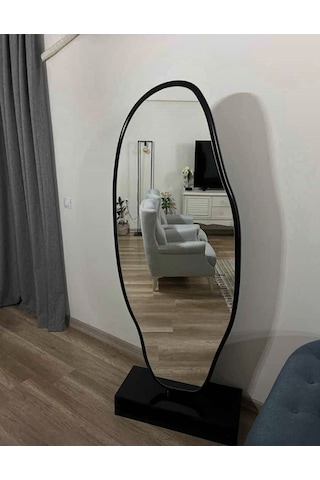 Asimetrik Ayna, Ultralüx Boy Aynası, Asimetrik Boy Aynası 188x66 180 X 65 Siyah
