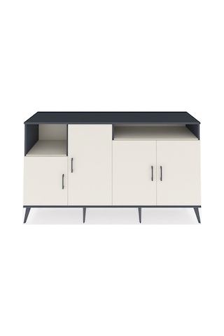 Kronos Konsol 5 Raflı 4 Kapaklı 176x59x99 Antrasit-aytaşı Antrasit-aytaşı