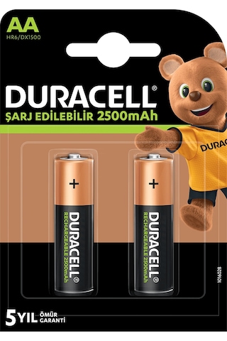 Duracell Şarjlı 2500 Mah Kalem Pil Aa Hr6 2Li Blis