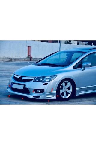 Honda Civic Fd6 Makyajlı Ön Tampon Eki Karlık Fiberglass Boyasız