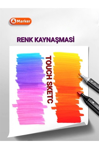 Touch Sketc 60 Li Cift Tarafli Art Marker Kalem Seti Çanta Stand Ile