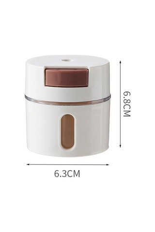 Pazly Yaratıcı Ve Pratik Duvara Monte 6'lı Set Manyetik Baharatlık Krem Krem