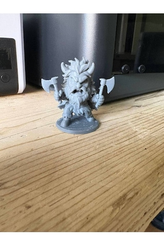 Viking Berserker Savaşçı Heykeli - Dekoratif Mini Figür Biblo - Masaüstü Aksesuarı