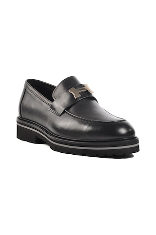 Siyah Hakiki Deri Erkek Loafer Ayakkabı Premium 2871 M Siyah