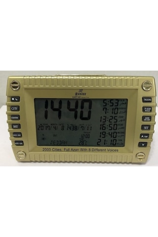 5 Vakit Ezan Okuyan Saat-Sahur-Ramazan-Masa Saati-Kıble-Ezan