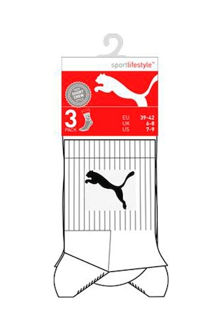 Puma Short Crew 3p Unısex Siyah Unisex Çorap 000000000102050167 Siyah