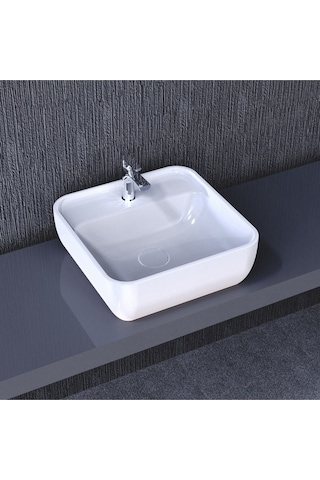 Turavit PRT0711 Porto Batarya Delikli Çanak Lavabo 40 x 40 CM