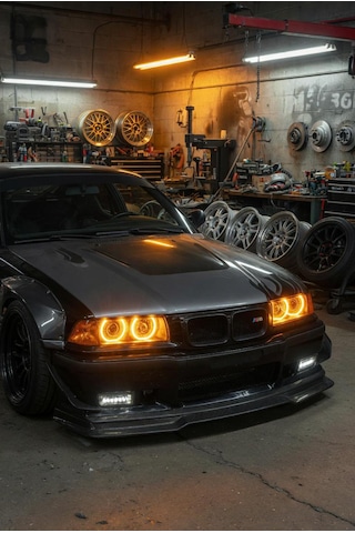 Bmw E36 Led Angel Halka Seti Amber Turuncu Far İçi Halka Takımı Premium Görünüm