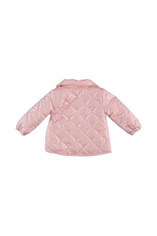 Monaroza Kız Bebek Yaka Detaylı Pembe Bebek Mont 22-545 001