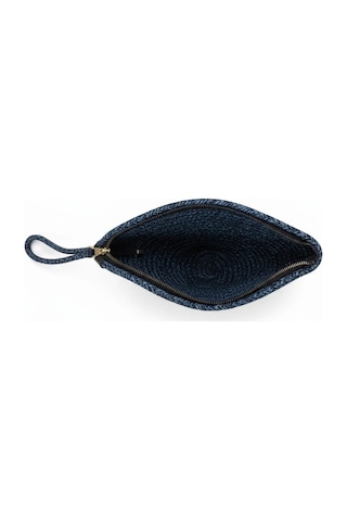 Efw Rome Handmade Hasır Clutch Çanta Lacivert