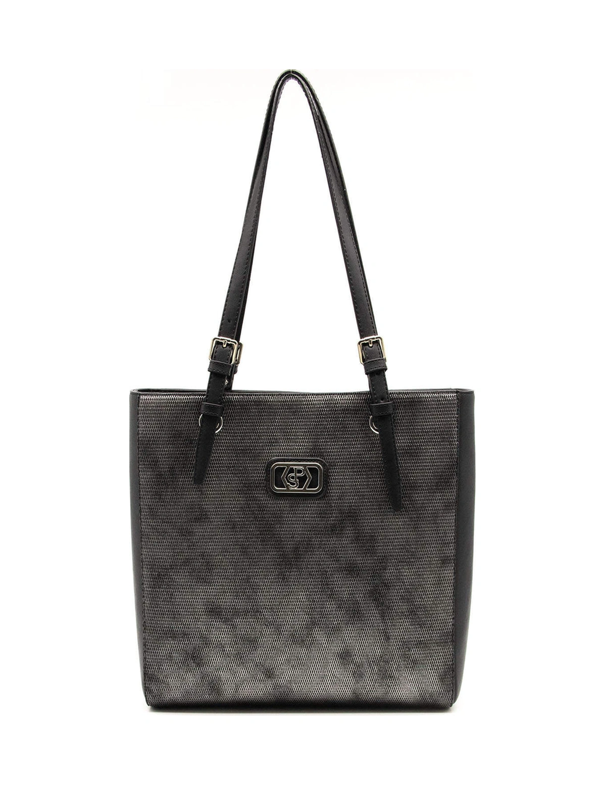 Silver Polo Kadın Omuz Çanta 1096 Gümüş - Siyah