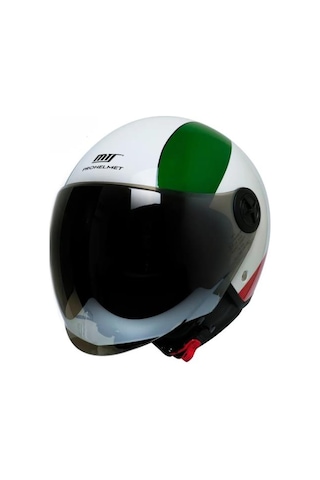 Mts Fx-101l İtaly Kask Beyaz - Yeşil - Kırmızı