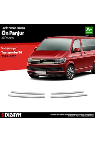 S-Dizayn  Volkswagen T6 Transporter Krom Ön Panjur 4 Prç. 2015-2020
