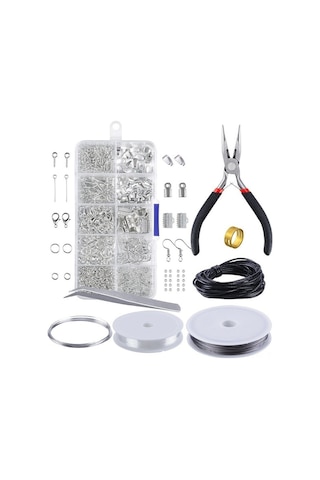 Geeksen Kuyumculuk İçin Metal Ve Plastik Aksesuar Seti - İğne, Kancalar, Çatal Ve Pençe İle Tamir Ve Yapım Gereçleri