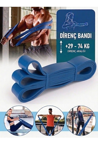 2'li Set 208 Cm Direnç Lastiği Mavi Ve Yeşil - Orta Veağır 2080x45/64x0.45 Mm Yeşil - Mavi