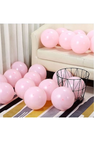 Pastel Balon Pembe 10 Adet PEMBE