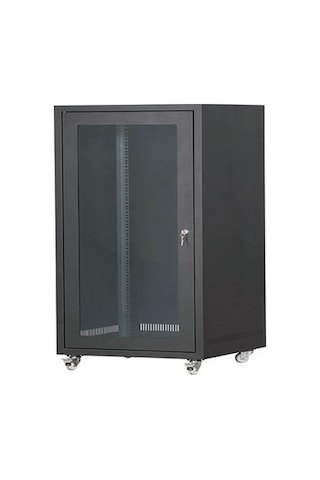 Setrack 19" 16U 600 x 800 Tekerlekli Camlı Rack Kabinet