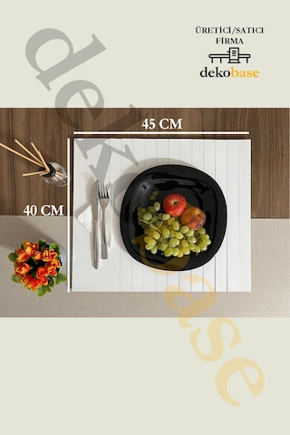 Beyaz 4 Adet Çok Amaçlı Koltuk Kenar Sehpası, Supla, Yemek Servis Altlığı Beyaz