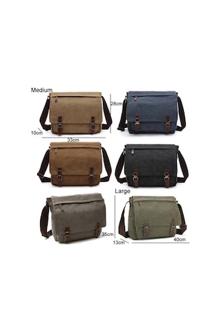 Novahub Çok Yönlü Tuval Omuz Messenger Çantası İş Bilgisayar Çantası, Renk: Kahve Ortamı, Boyut: Kahve Ortamı Diğer Çok Renkli Çok Renkli