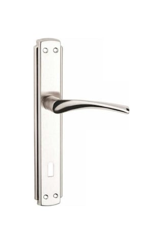 Nikel Saten Oda Kapı Kolu Ön Ve Arka Yüzü Olmak Üzere 2 Adet --- Takım