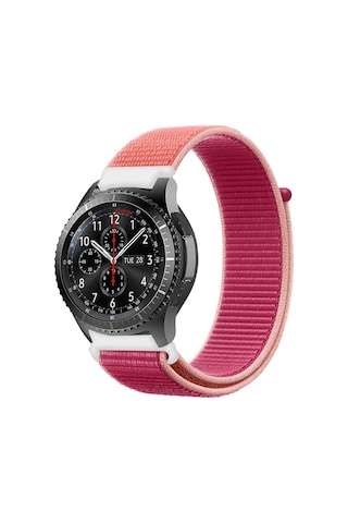 E2M Huawei Watch 20mm KRD-03 Hasır Vişne Kordon