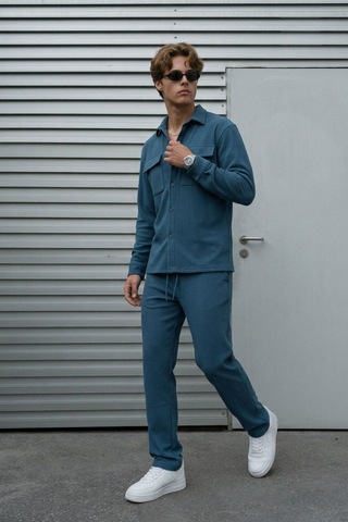 Vamos Fitilli Baggy Fit Pantolon İndigo
