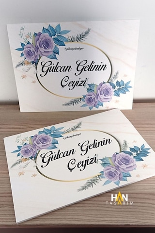 İsimli Çeyiz Etiketi - A4 Ebat- 10'lu Paket Kendinden Yapışkanlı Diğer