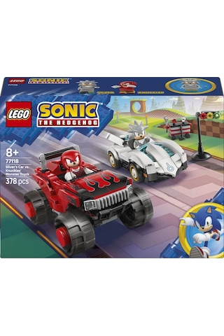 LEGO® Sonic the Hedgehog Silver’ın Arabası, Knuckles’ın Canavar Kamyonuna Karşı 77118 – 8+ Yaratıcı Oyuncak Yapım Seti (378P)