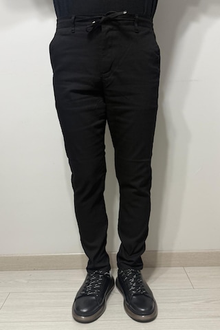 Hacker Denim Hacker Dmctekstil Erkek Y 1086 Yüksek Bel Normal Kesim Dar Paça Jogger Pantolon Siyah