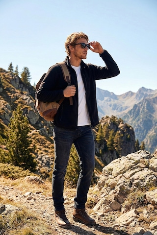 Buratti Slim Fit Fermuarlı Cepli Dik Yaka Polar Erkek Hırka 5906028 Siyah