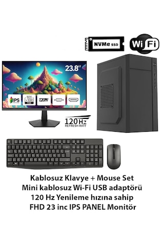 Comloji Ofis Basic-2 i5-4440 8 GB 256 GB NVMe 23" Free Dos Masaüstü Bilgisayar