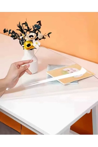 1.2 Mm Kalınlık 60 Cm En Şeffaf Kalın Pvs Masa Koruyucu Mika Masa Örtüsü 60 X 120
