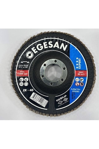 Egesan Paslanmaz Flap Disk Expert 115Mm Zr 40 Kum