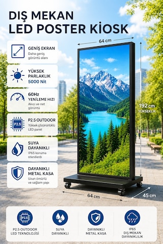 Outdoor Led Poster Outdoor Led KIos Uyumluk Outdoor Led Poster Outdoor Led KIos Uyumluk