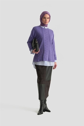 Armine Desenli Kazak 25kd7009 Lila Lila