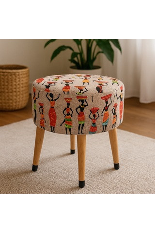 Puf Koltuk Tabure - Etna Ütopya Bej - Gold