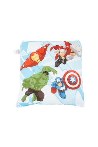 Taç Avengers Lisanslı Baskılı Pamuk Kırlent, Mavi, 40x40 Cm Diğer