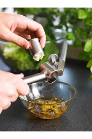 Paslanmaz Çelik Sarımsak Ezici Koncıs Sarımsak Ezici 16 Cm