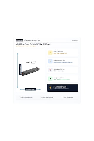 Molled M-power Serisi 300w 12v Led Driver - Mol2614