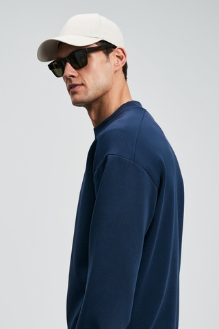 Lufian Erkek Sımba Sweatshirt 112030175 Lacivert Lacivert