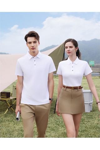 New Performance Premium Polo T-shirt %72,8 Pamuk %27,2 Polyester Beyaz
