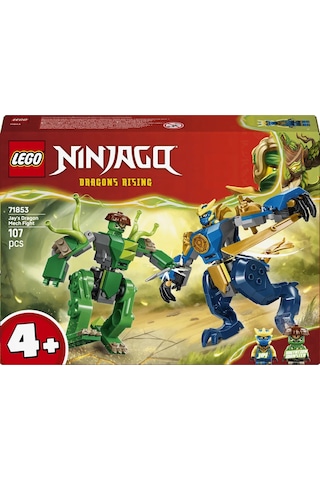 LEGO® NINJAGO® Jay’in Ejderha Robotu Savaşı 71853 - 4 Yaş ve Üzeri Çocuklar için 2 Minifigür İçeren Oyuncak Yapım Seti (107 Parça)