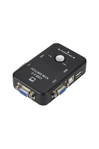 Usb 2.0 Kvm Anahtar Anahtarlayıcı 1920 1440 Vga Svga Anahtar Ayırıcı Kutu 2 Klavye Fare Monitörü Bilgisayarı İçin İki Kablolu Port Kvm Kablosu İle