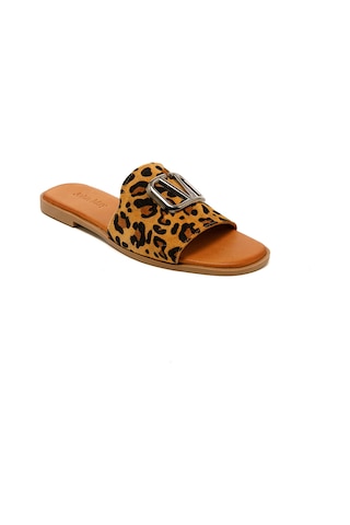 Terlik Kadın Mar-25y-072-1020 John May Taba Leopar Taba Leopar Taba
