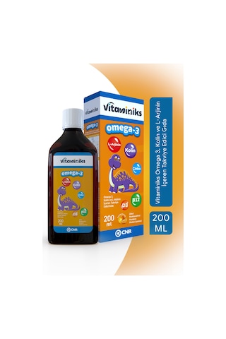 Vitaminiks Omega 3 Kolin ve L-Arjinin İçeren Takviye Edici Gıda 200 ML